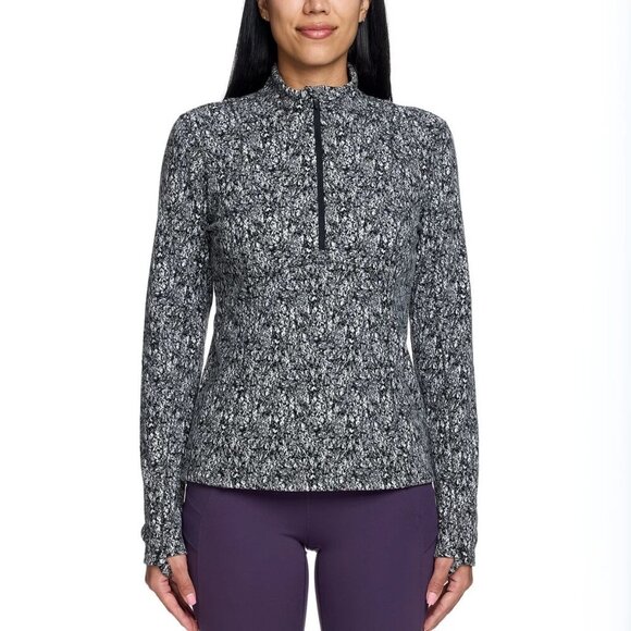 2/$20 Spyder Ladies' Fleece Printed Half Zip Black/White Women's - Picture 1 of 5